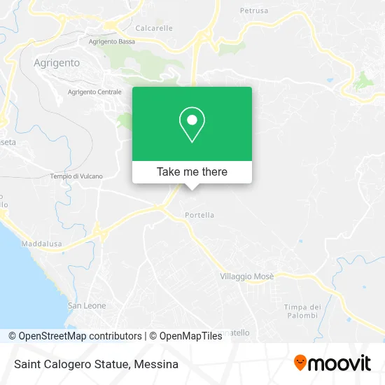 Saint Calogero Statue map