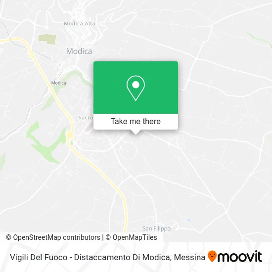 Vigili Del Fuoco - Distaccamento Di Modica map