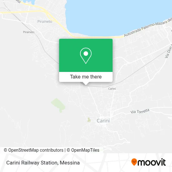 Carini Railway Station map