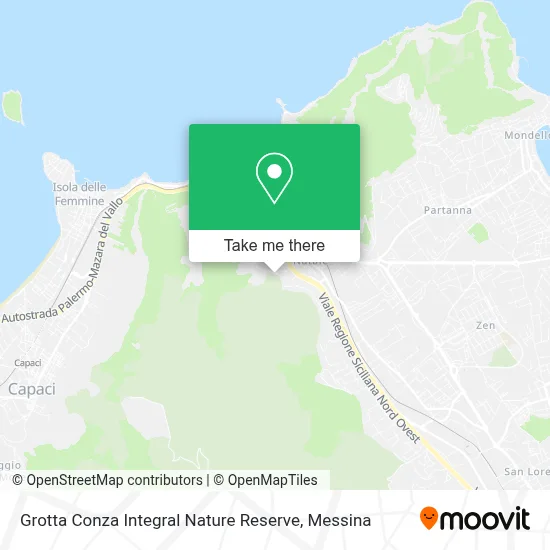 Grotta Conza Integral Nature Reserve map