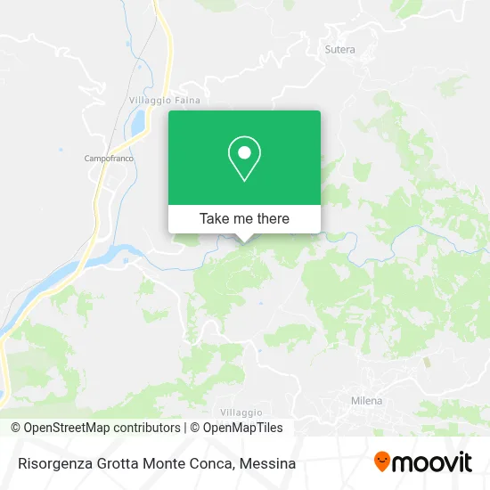 Risorgenza Grotta Monte Conca map