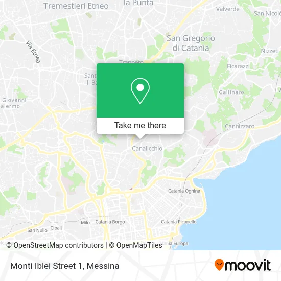 Monti Iblei Street 1 map