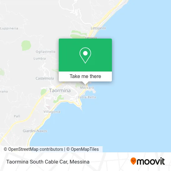 Taormina South Cable Car map