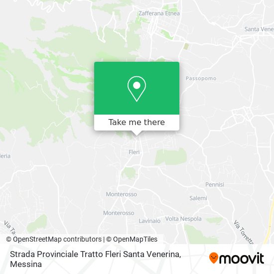 Strada Provinciale Tratto Fleri Santa Venerina map