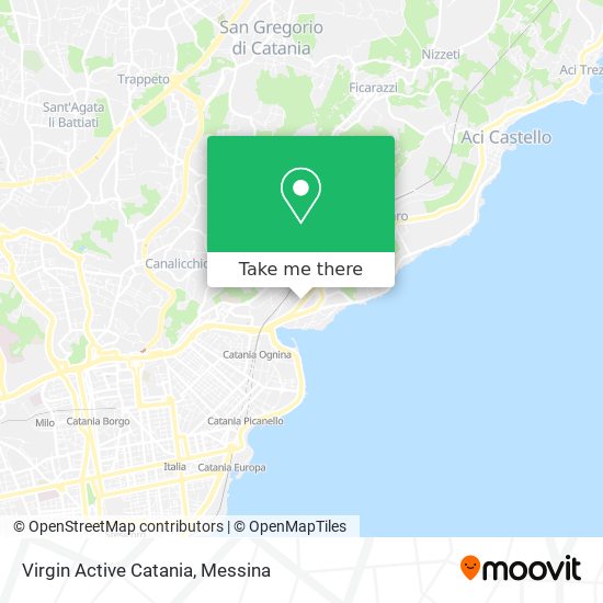 Virgin Active Catania map