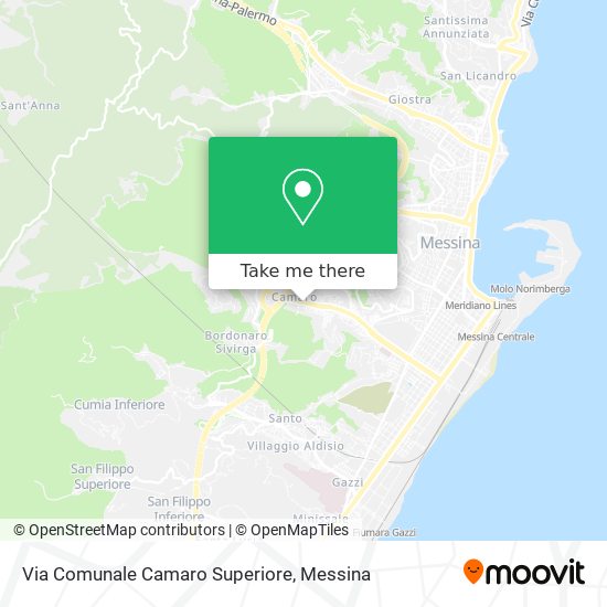 Via Comunale Camaro Superiore map