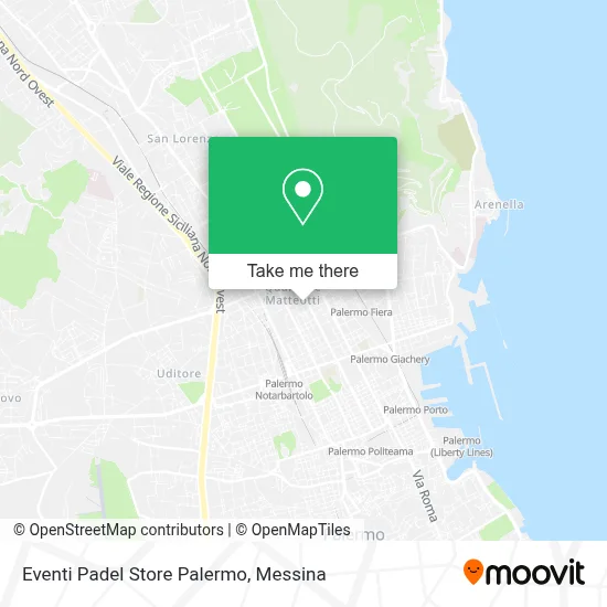 Eventi Padel Store Palermo map