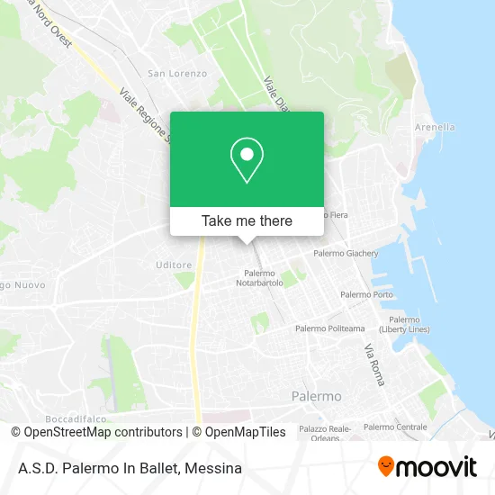 A.S.D. Palermo In Ballet map