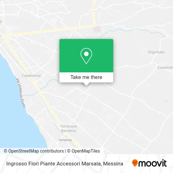 Ingrosso Fiori Piante Accessori Marsala map