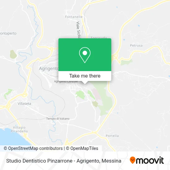 Studio Dentistico Pinzarrone - Agrigento map