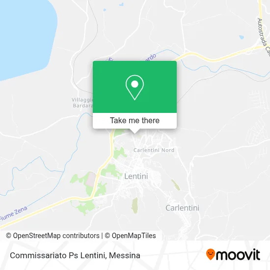 Commissariato Ps Lentini map