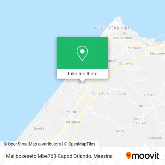 Mailboxesetc-Mbe763-Capod'Orlando map