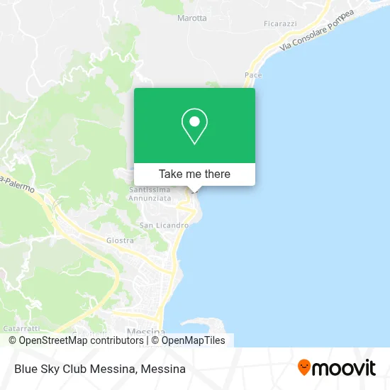 Blue Sky Club Messina map
