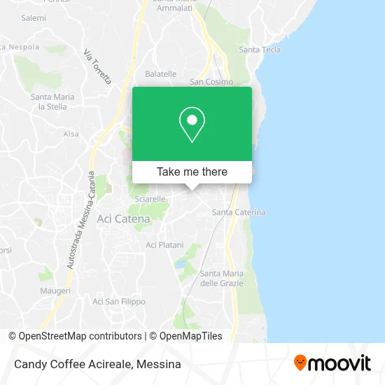 Candy Coffee Acireale map