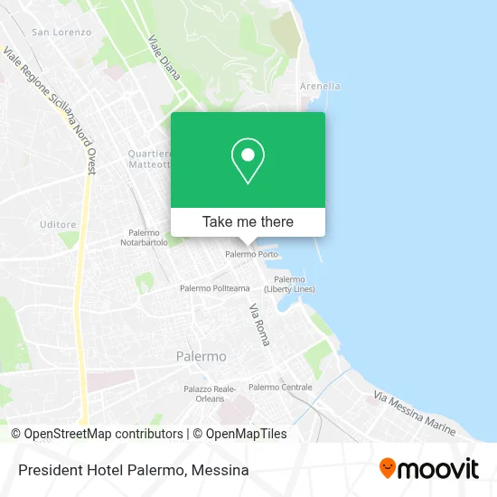 President Hotel Palermo map