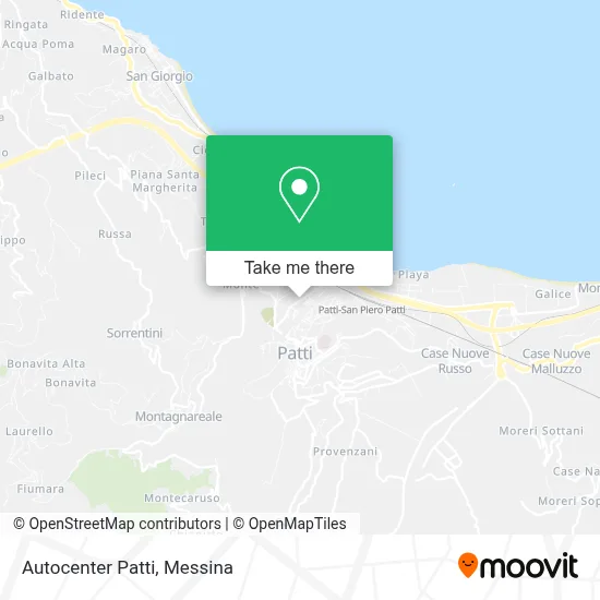 Autocenter Patti map