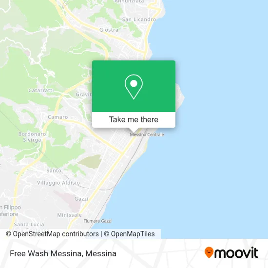 Free Wash Messina map