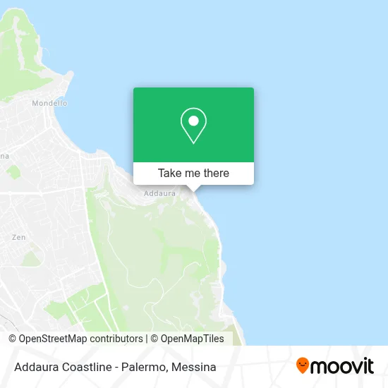 Addaura Coastline - Palermo map