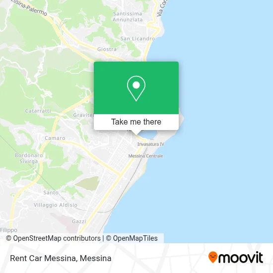 Rent Car Messina map