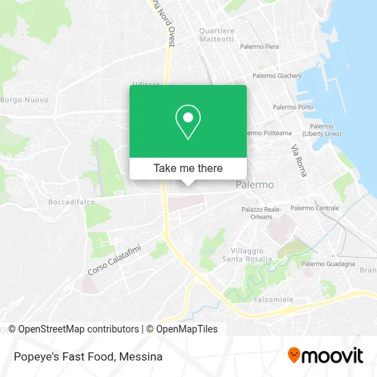 Popeye's Fast Food map