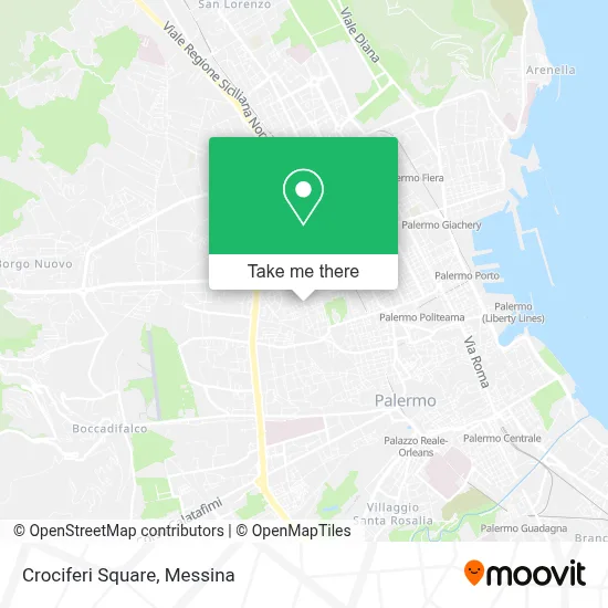 Crociferi Square map