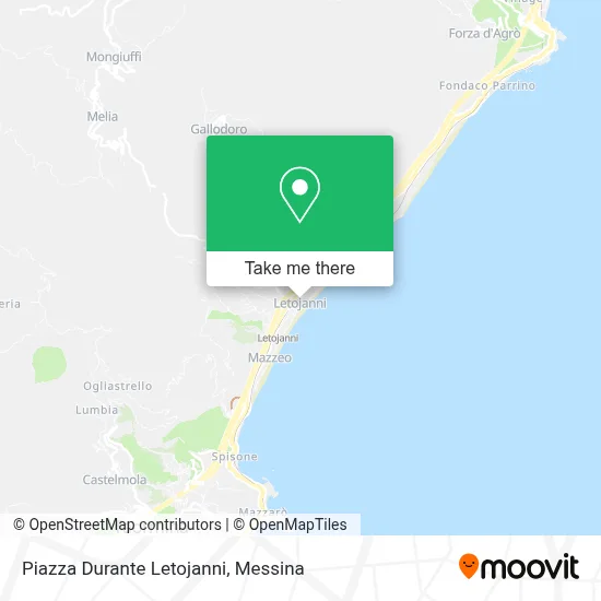 Piazza Durante Letojanni map