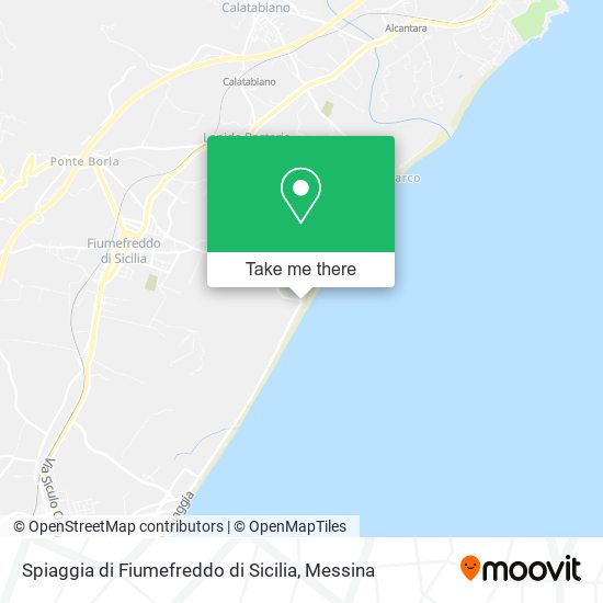 Spiaggia di Fiumefreddo di Sicilia map