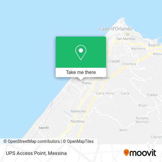 UPS Access Point map