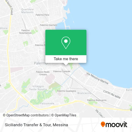 Siciliando Transfer & Tour map