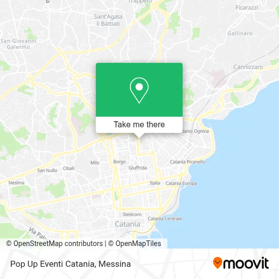 Pop Up Eventi Catania map
