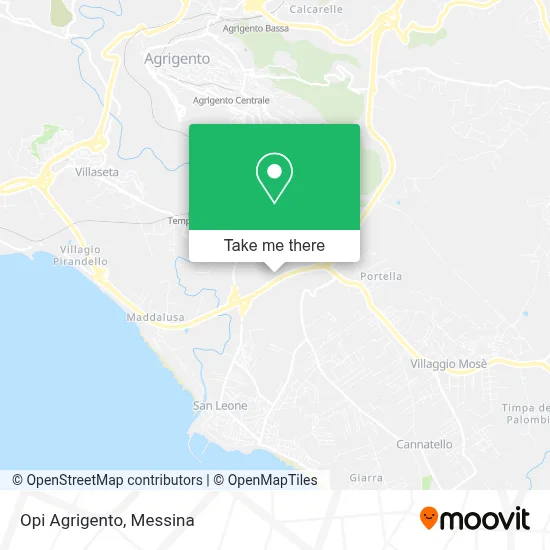Opi Agrigento map