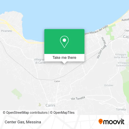 Center Gas map