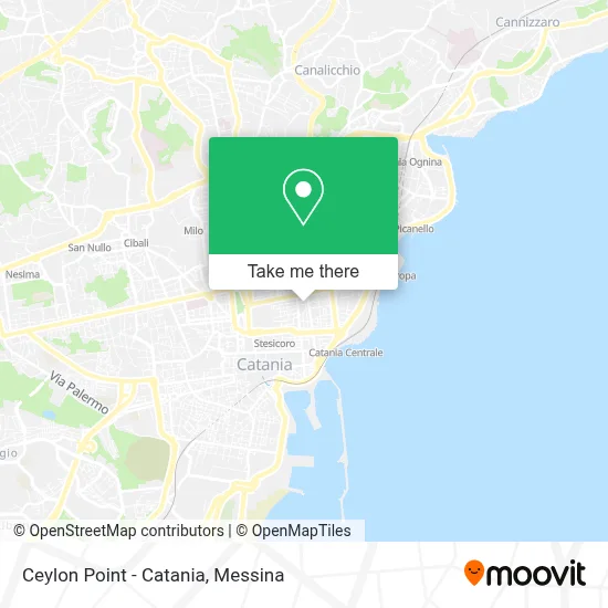 Ceylon Point - Catania map