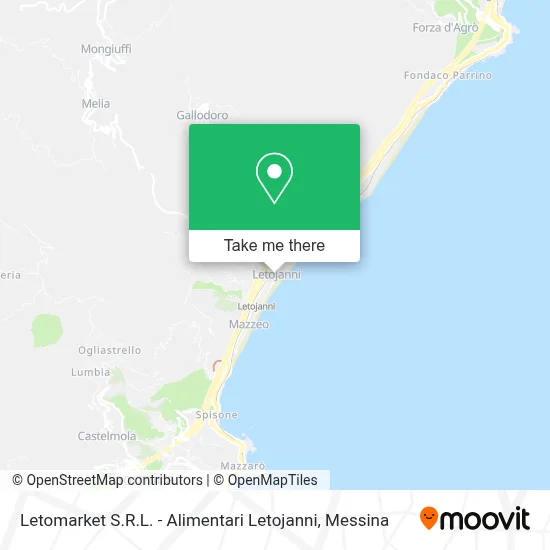 Letomarket S.R.L. - Alimentari Letojanni map