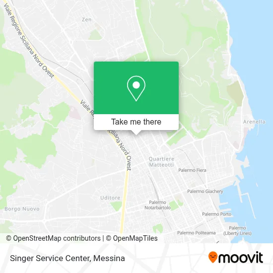 Singer Service Center map