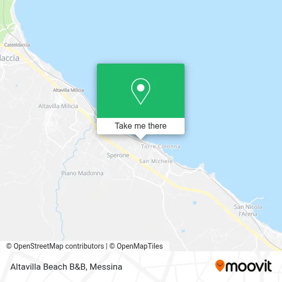 Altavilla Beach B&B map