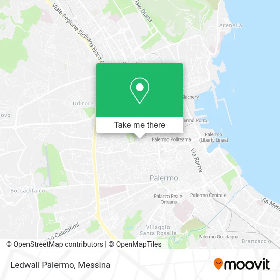 Ledwall Palermo map