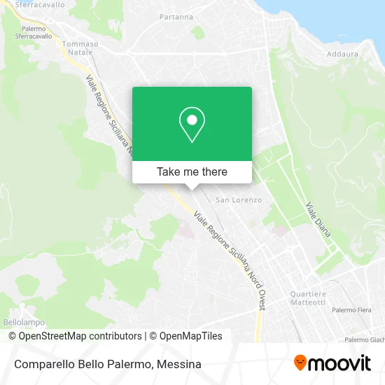 Comparello Bello Palermo map