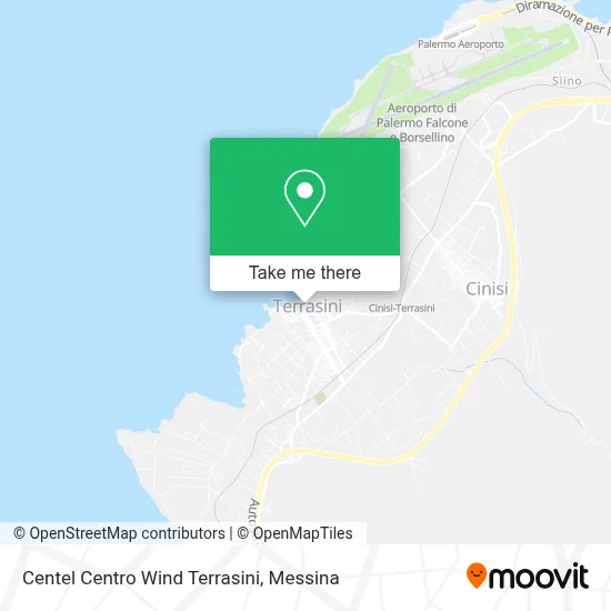 Centel Centro Wind Terrasini map