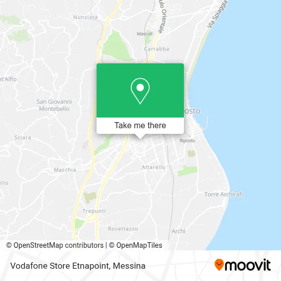 Vodafone Store Etnapoint map