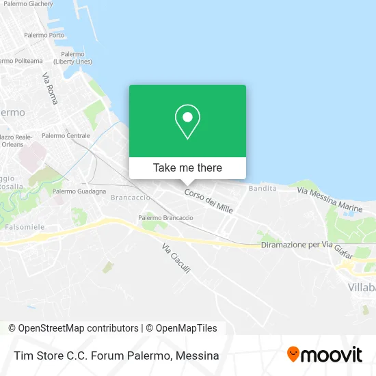 Tim Store C.C. Forum Palermo map