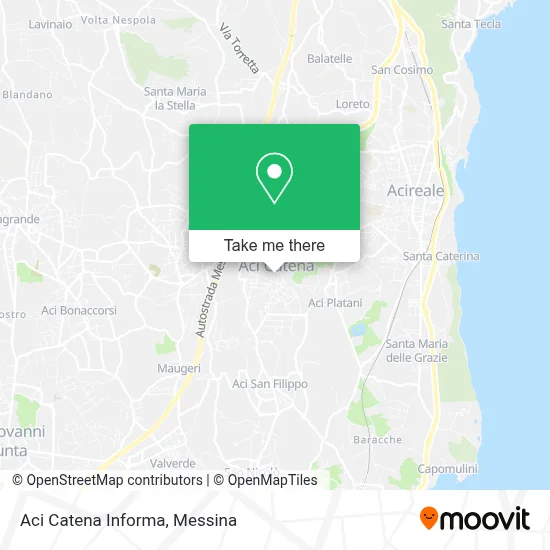 Aci Catena Informa map