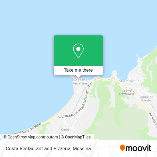 Costa Restaurant and Pizzeria map