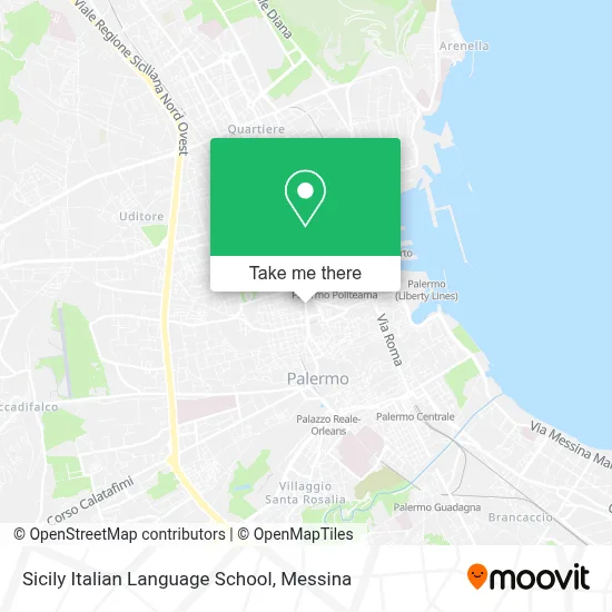 Sicily Italian Language School map