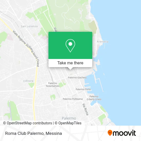 Roma Club Palermo map