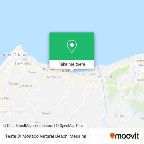 Testa Di Monaco Natural Beach map