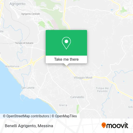 Benelli Agrigento map