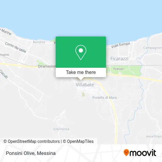 Ponsini Olive map