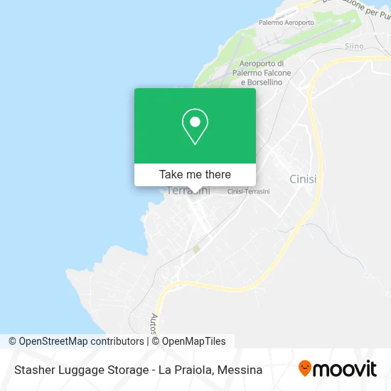 Stasher Luggage Storage - La Praiola map