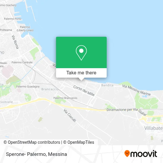Sperone- Palermo map